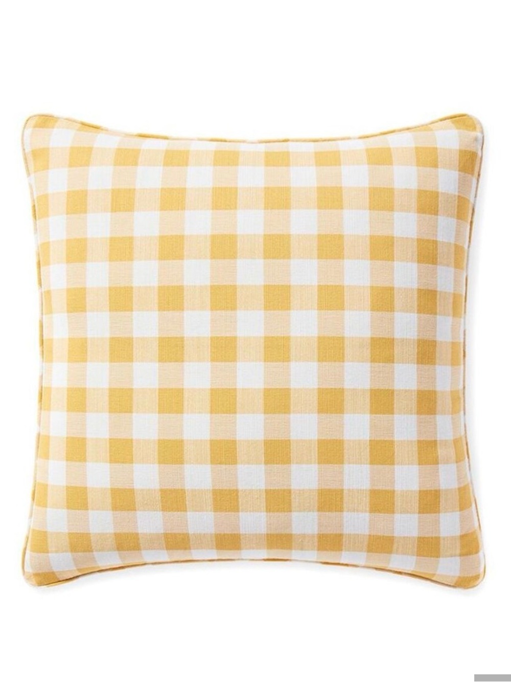 2 Serena and Lily outdoor pillow covers 20x20, classic gingham sunflower